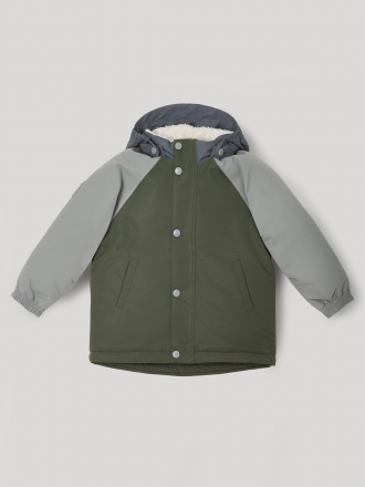 Color block winter jacket sale